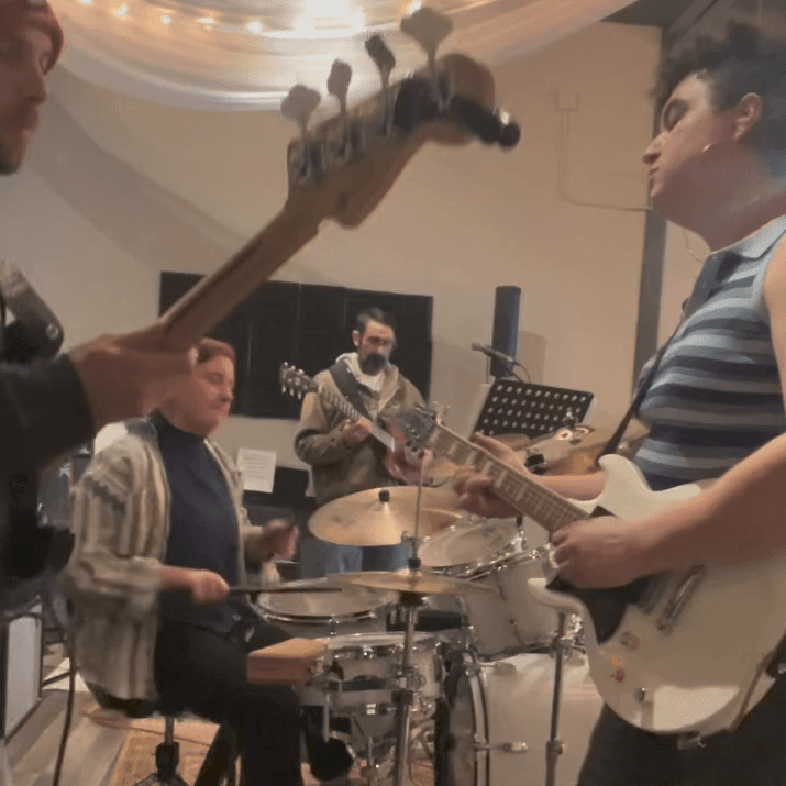 Solar Garlic jamming at a rehearsal